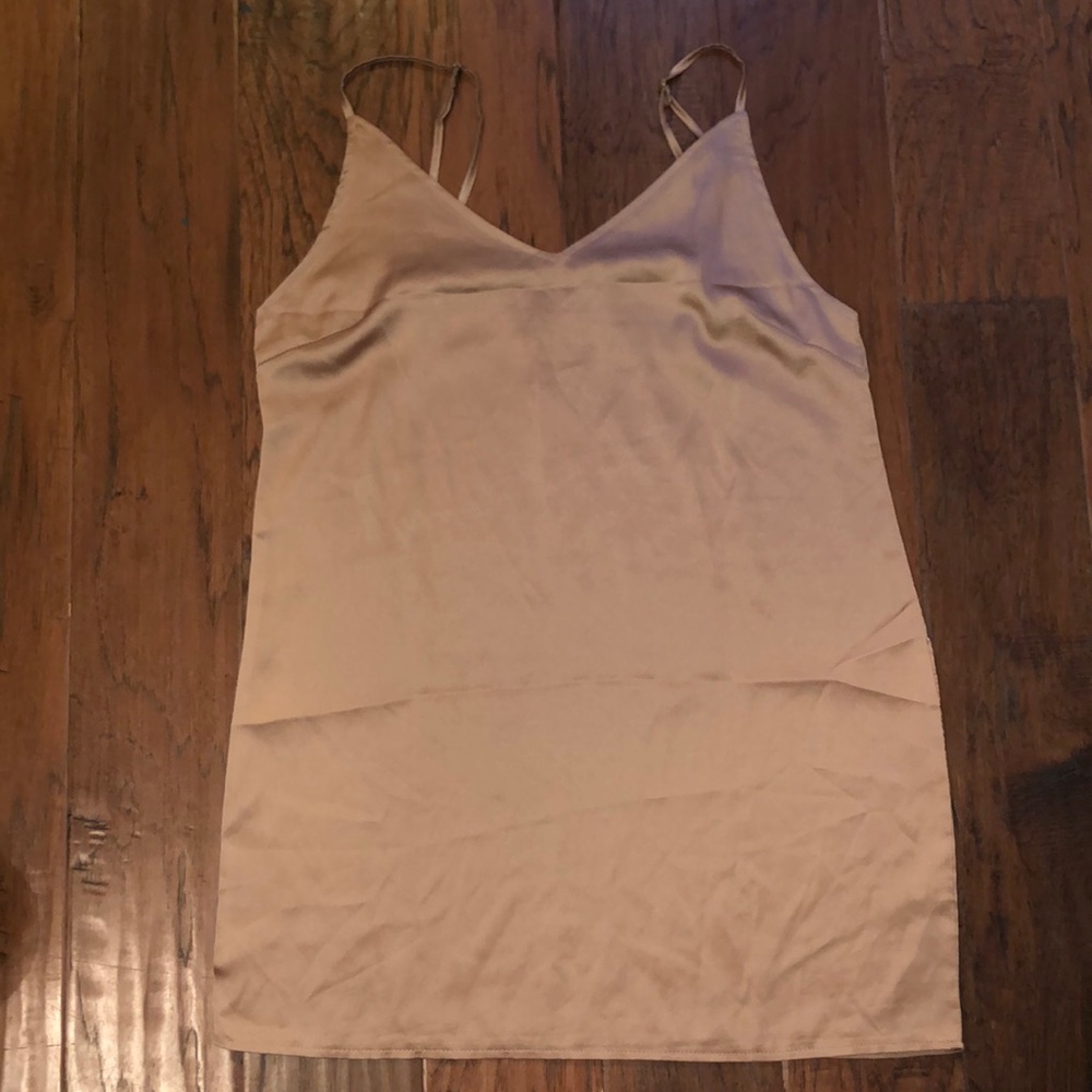 Silk-like slip dress